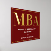 Burgundy Gold MBA Afstuderen Welkom Folie Afdrukken (Laagn)