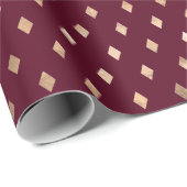 Burgundy Gold Pattern Cadeaupapier (Rol Hoek)