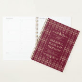 Burgundy & Gold Planner | Personalized Name & Year (Devant avec enveloppe)