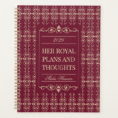 Burgundy & Gold Planner | Personalized Name & Year (Devant)