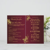 Burgundy Gold-vlinderbruiloft (Staand voorkant)