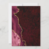 Burgundy & Goud Calligrafie Save the Date Kaart (Achterkant)