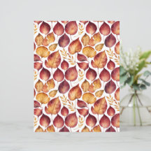 Burgundy & Goudblad Patroon