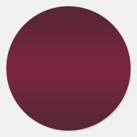 Burgundy Gradiënt Blank Ronde Sticker (Voorkant)
