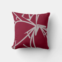 Burgundy & Gray Modern Elegant Abstract Bamboe