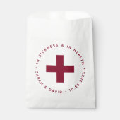 Burgundy Hangover Kit in ziekte en gezondheid Bedankzakje (Voorkant)