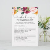 Burgundy herfst die het beste bruidespel kent (Staand voorkant)