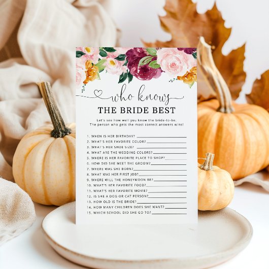 Burgundy herfst die het beste bruidespel kent