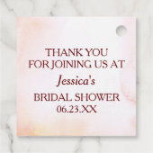 Burgundy Herfst in Love Bedankt voor Markering Bedankjes Labels (Achterkant)