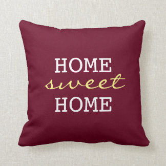 Burgundy Home Sweet Home - Fun Home Decor Kussen