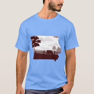 Burgundy Iowa T-shirt