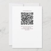 Burgundy Laurel Wedding Invitation QR Code (Dos)
