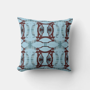 Burgundy Leisteen Aqua Blauwe Mediterrane Grote Te Kussen