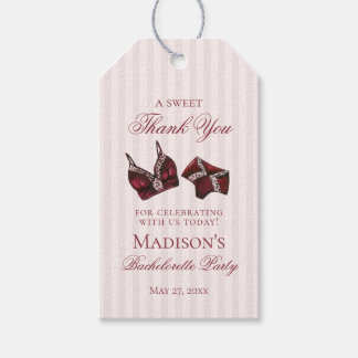 Burgundy Lingerie Shower Bachelorette Bridal Favor Cadeaulabel