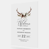 Burgundy mariage à fleurs accueil élégant (Angle)