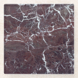 Burgundy marmer glazen onderzetter