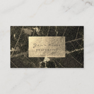 Burgundy Maroon Gold Sepia Marble Foil Botanisch Visitekaartje