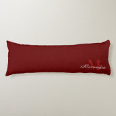 Burgundy Maroon Red Solid Colour Kussen (Voorkant)