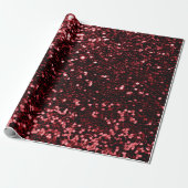 Burgundy Maroon Ruby Red Glitter Wedding Bridal Cadeaupapier (Uitgerold)
