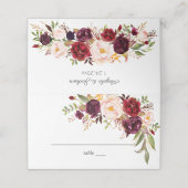 Burgundy Marsala & Blush Floral - White (Buitenkant ongevouwen)