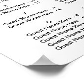 Burgundy Marsala Boho Floral Wedding Seating Chart Poster (Hoek)