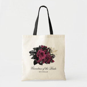 Burgundy - Marsala en Gold Grandma van de Bride Tote Bag