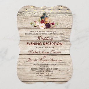 Burgundy Marsala Floral Antlers Woensdag Kaart