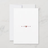 Burgundy Marsala Floral Lettre Manuscrite RSVP (Dos)