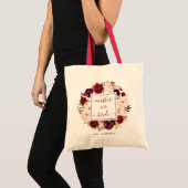 Burgundy Marsala Moeder van de Bride Canvas tas (Voorkant (product))
