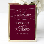 Burgundy Marsala Welkom in ons beginbord Poster