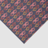 Burgundy Masquerade maskeert Patroon aangepaste te Tissuepapier (Detail)