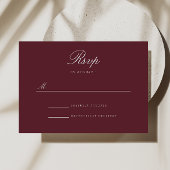 Burgundy Merlot Réponse Mariage Carte RSVP