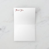 Burgundy Mist Monogrammed Hartelijk dank Bedankkaart (Binnen)