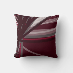 Burgundy Modern Abstract lintontwerp Kussen