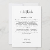 Burgundy Modern Minimal Script Weduwfoto Flat Bedankkaart (Achterkant)