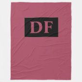 Burgundy Monogrammed Fleece Blanket (Voorkant)