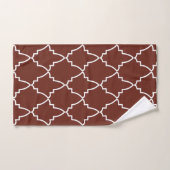 Burgundy Moroccan Lattice Pattern Bad Handdoek (Handdoek)