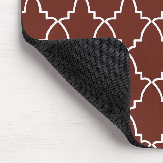 Burgundy Moroccan Lattice Pattern Muismat (Hoek)