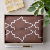 Burgundy Moroccan Lattice Pattern Tissuepapier (Geschenk)