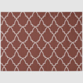 Burgundy Moroccan Lattice Pattern Tissuepapier (Voorkant)