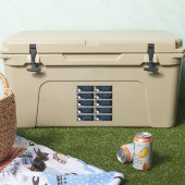 Burgundy Navy Blush Floral Étiquette de adresse gé (Glacière)