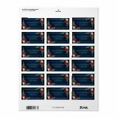 Burgundy Navy Blush Floral Geometric Wedding Label (Full Sheet)