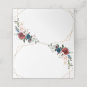 Burgundy Navy Blush Floral Gold Geometric Wedding (Buitenkant ongevouwen)