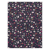 Burgundy Navy Floral Pattern Tafelkleed (Voorkant)