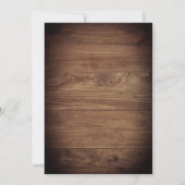 Burgundy Navy Floral Rustic Barn Wood Weddenschap Kaart (Achterkant)