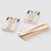 Burgundy Navy Floral Rustic Boho Country Weddensch Handwaaier (Niet-gemonteerd)