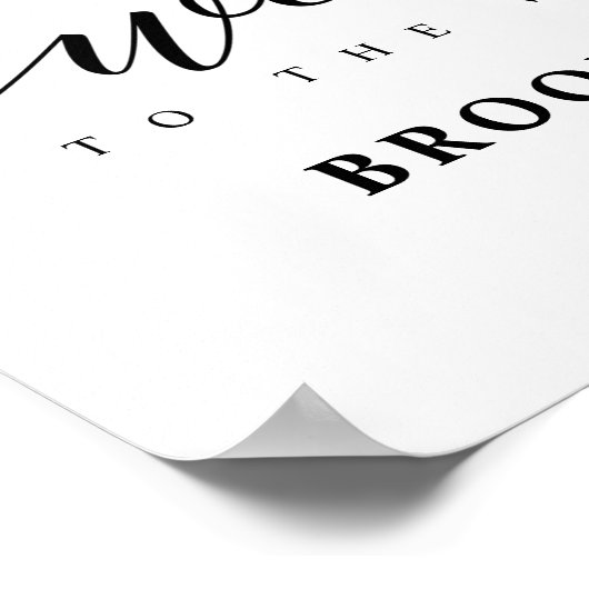 Burgundy Navy Floral Rustic Boho Weddenschap Welko Poster (Hoek)