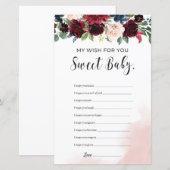 Burgundy navy floral wil baby spel (Voorkant / Achterkant)