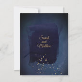 Burgundy Navy Wedding Bedankkaart (Achterkant)