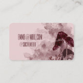 Burgundy Neon Mushrooms Visitekaartje (Achterkant)